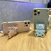 Glitter Bear Case with Lanyard for iPhone